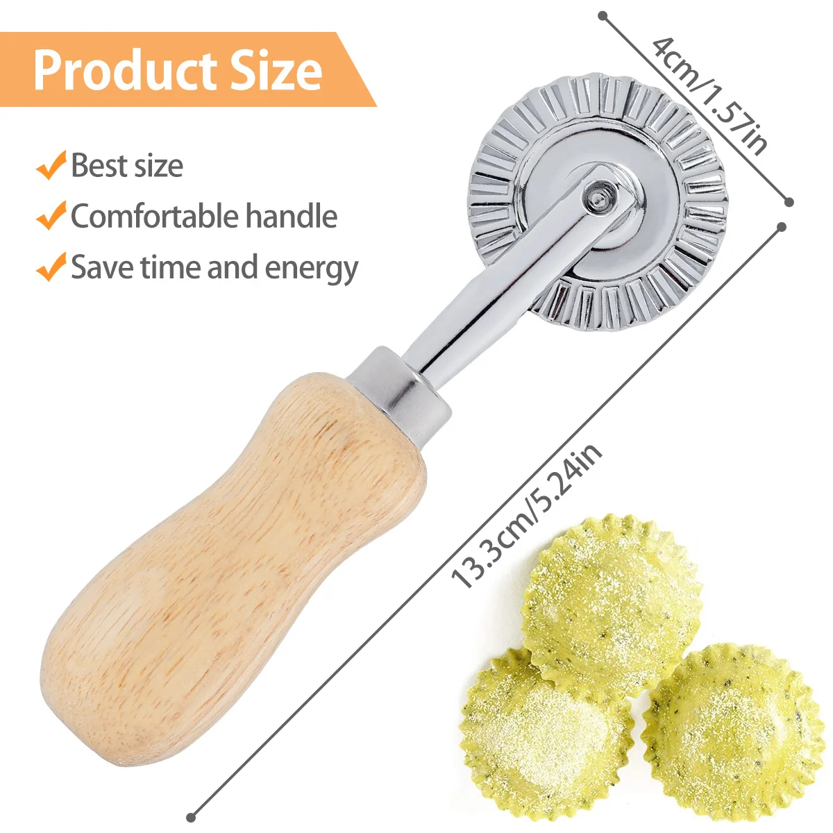 Description Picture 4 of itemPastry Wheel Cutter Stainless Steel Round Pizza Cutting Wheel Tools Home Pizza divider Kitchen Gadgets Baking Cutting Tools