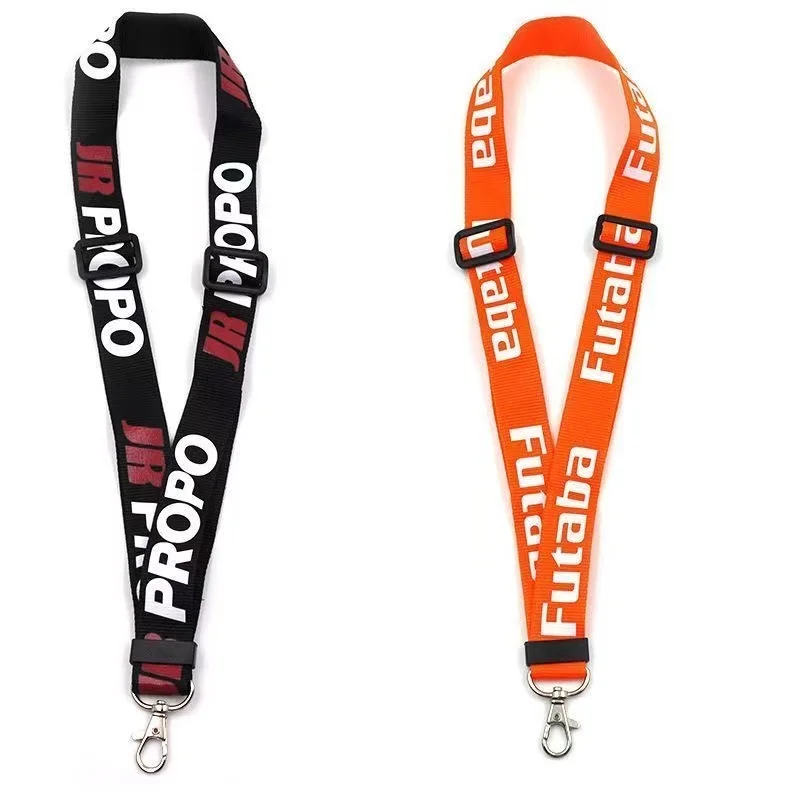 Lanière RC réglable pour émetteur - Noir, Orange, Lot de 2