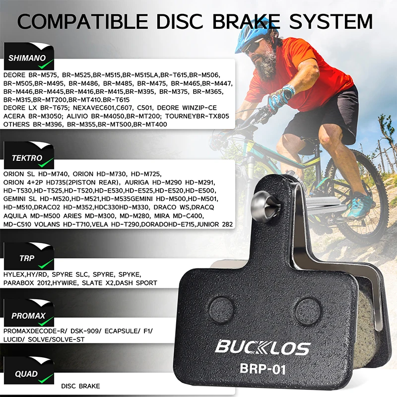 BUCKLOS Resin Disc Brake Pad For SHIMANO B01S Wear-resistant Hydraulic Brake Pads MTB Brake Pads for B03S B05S Cycling Parts 2