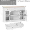 Sideboard Buffet Cabinet with Storage, 55" Large Kitchen Buffet Storage Cabinet, Modern Farmhouse Coffee Bar Cabinet 3