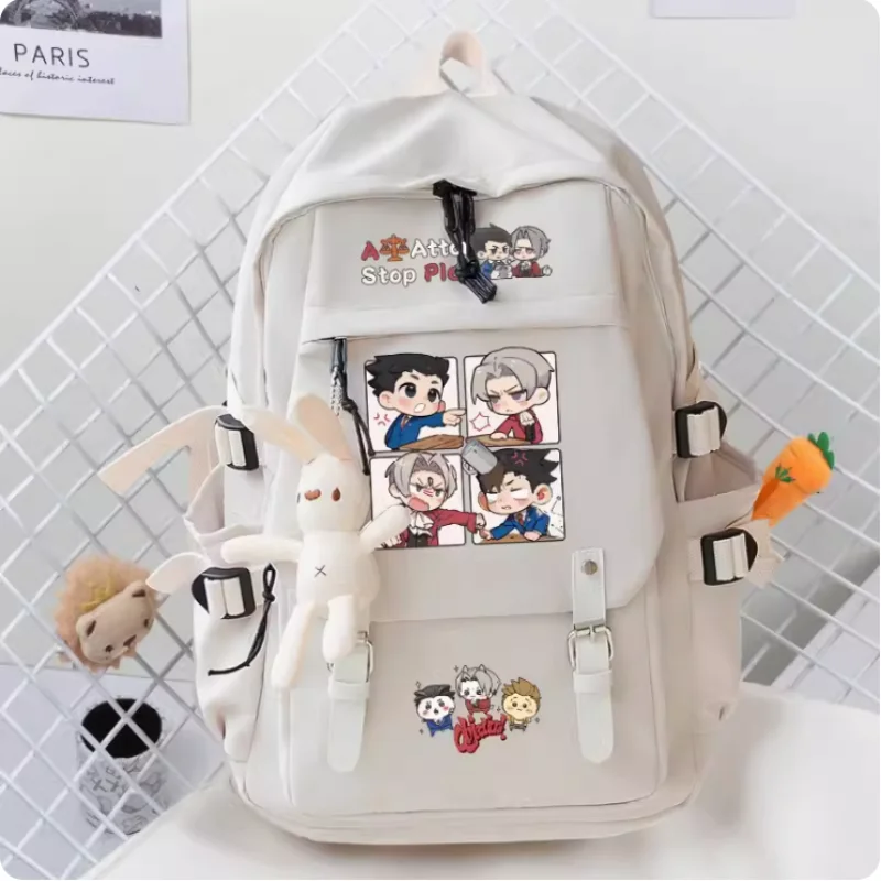 Anime Ace Attorney Schoolbag Backpack High-capacity Shoulder Bag Cosplay Student Teenage Gift B1402