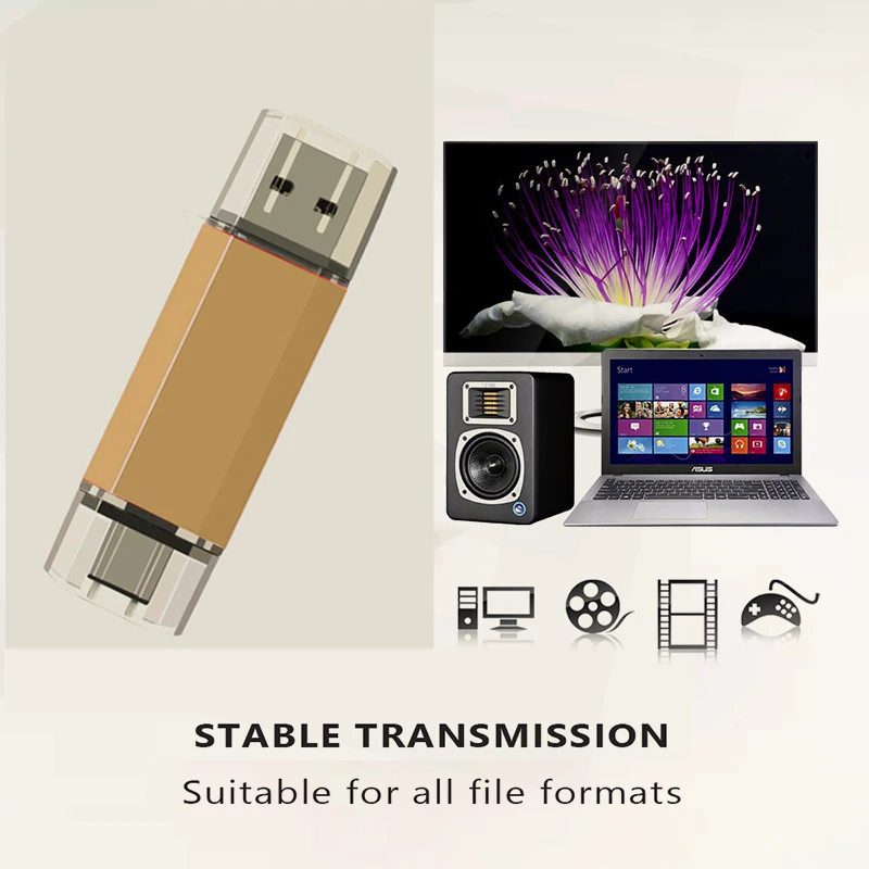 10개입 타입-C 4GB 고속 USB 플래시 드라이브 OTG 펜 드라이브 USB 2.0 스틱 8GB 펜드라이브 플래시 디스크 PC/차량/TV용 USB-C 무료 로고 인쇄 가능