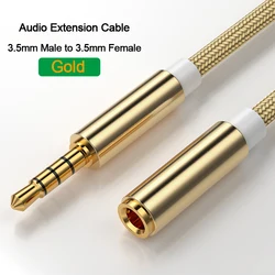 Premium 3.5mm Audio Extension Cable - Versatile Aux Cord for Enhanced Sound Connection (Male to female gold)
