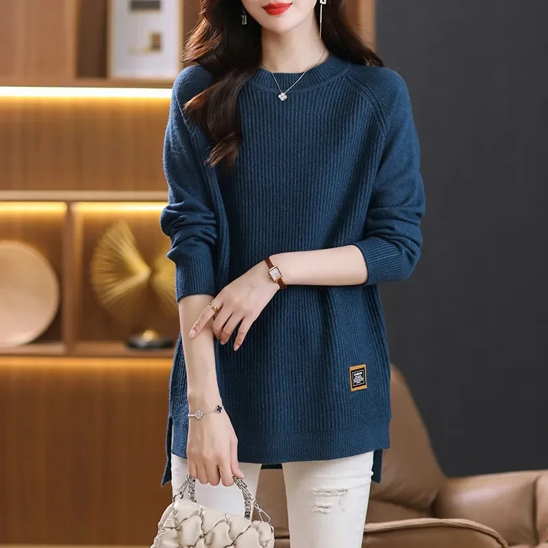 2025 New Loose Pullover Sweater Women's Korean Large Size 5XL Fall