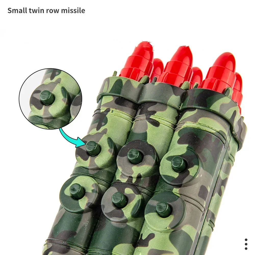 Alloy Truck Model 1/32 Rocket Launcher Trucks Metal Diecasts Model Toy Vehicle Sound and Light Pull Back Car Toys for Boys