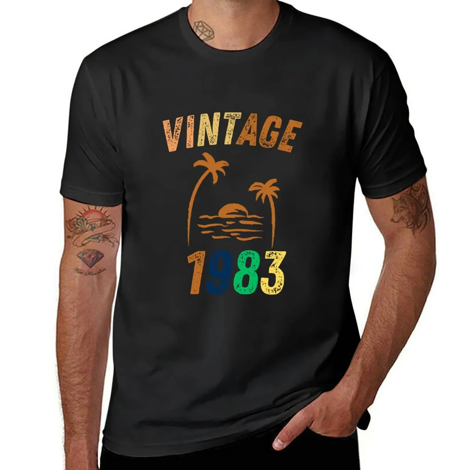 

Vintage 1983 Cool Birthday Gift Idea T-Shirt cute tops graphics plus sizes aesthetic clothes mens t shirt
