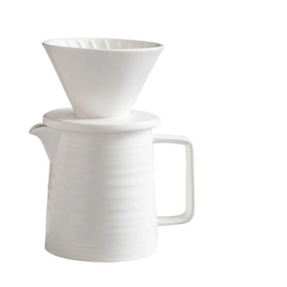 طقم قهوة بورسلين Febwind - صانع قهوة بالتنقيط يدوي...