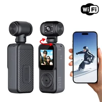 Action Camera Full HD 2K Video WiFi Pocket 180° Sports Camera Rotatable Direction Night Vision Function Bike Helmet Motorcycle