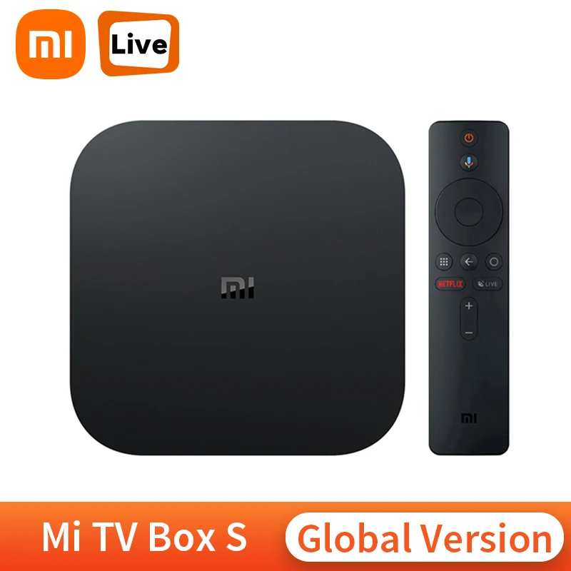 ТВ-приставка Xiaomi Mi TV Box S 4K Ultra HD Android 9 0 HDR 2G 8G WiFi Google Cast Netflix Smart 4 медиаплеер |