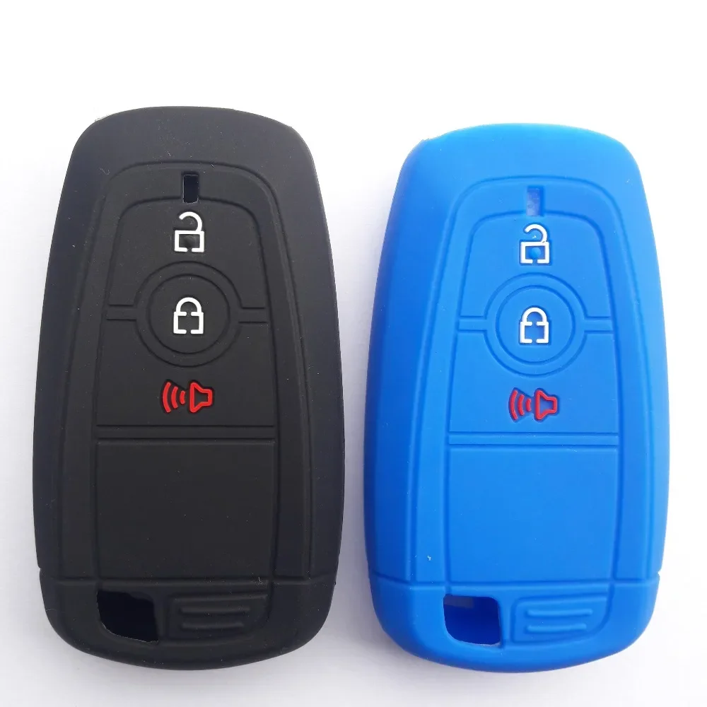 Silicon Smart Key Cover For Ford Ecosport Ranger F-Series Fiesta 3Button Silicone FOB Case