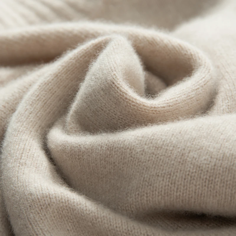 MVLYFLRT Autumn Winter New Men's Thickened High Collar 100% Cashmere Knitted Pullover Sweater Solid Color 932 3