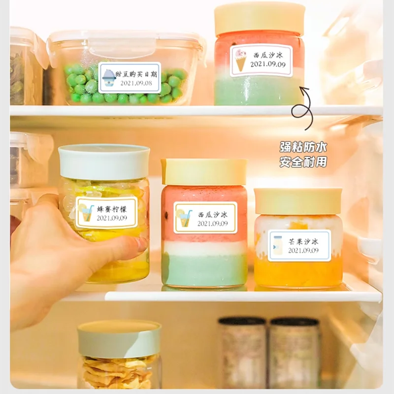 NIIMBOT 자동 접착 스티커 라벨 용지 B21 B3S B1 B203 열전사 라벨 프린터 방수 컬러 고정 파일 마킹 라벨