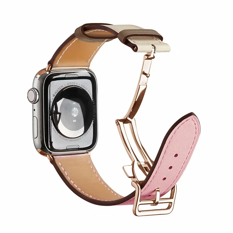 Premium Genuine Leather Watch Strap - Elegant Wristband