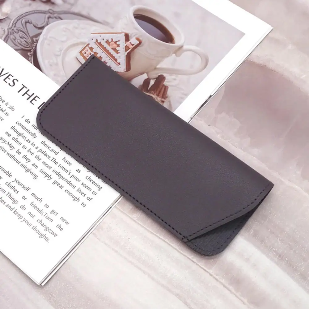 Lychee Pattern Water-Resistant PU Leather Eyewear Case - Durable & Easy to Maintain