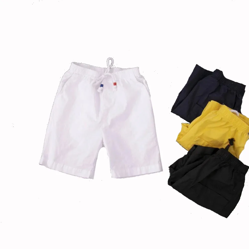 New Children Shorts for Boys Summer toddler baby elastic waist sports pant cotton teenage clothes white/yellow shorts with belts boys shorts