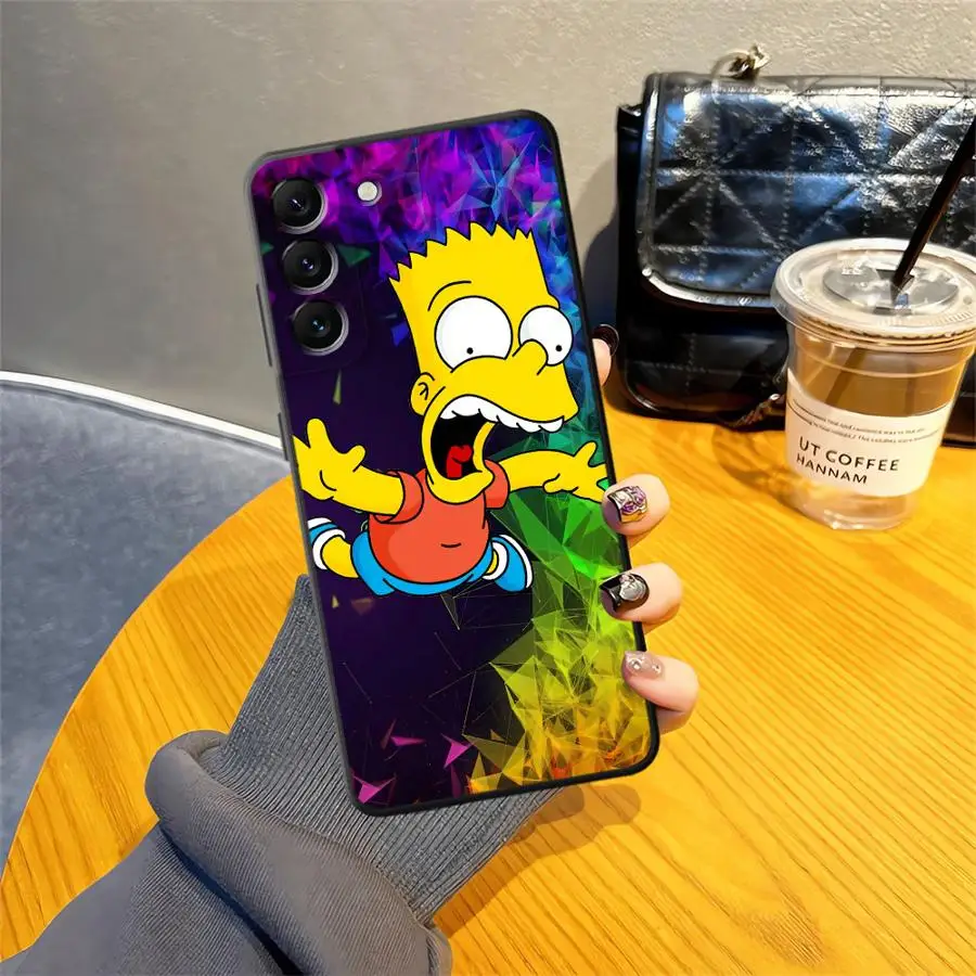 Black Soft Phone Cover with Funny Homer Simpson Design