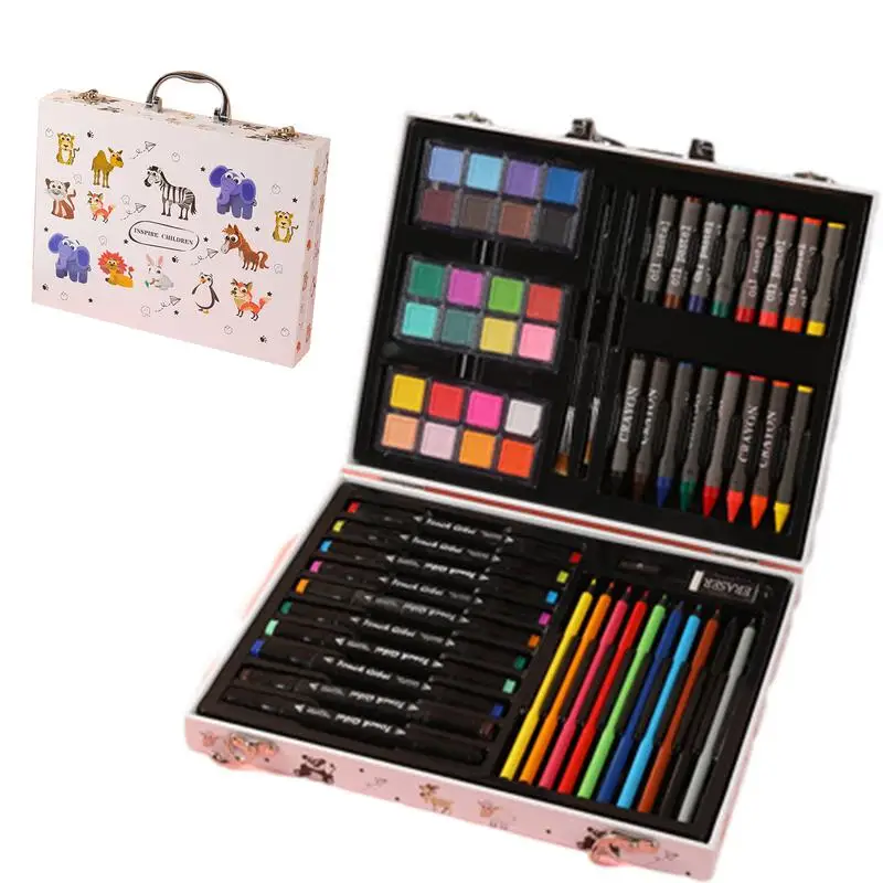 

Kids Drawing Kit Sketching Set Art Crafts Drawing Pencils Art Case Professional Kids Painting Art Set For Travel Home Classrooms