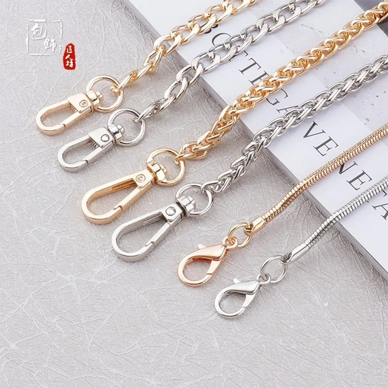 Bag Chain Electroplated Flat Chain Crossbody Bag Metal Chain Shoulder Strap Aluminum Chain Shoulder Strap Parts & Accessories