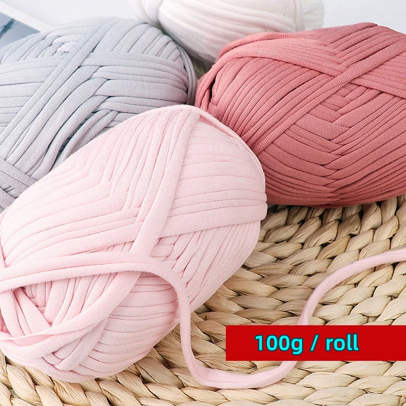 Cotton Knit Cloth Wool T-shirt Yarn DIY Soft Weaving Sewing Material for Carpets Blanket Bags 39 Colors Crochet Handmade Star 4