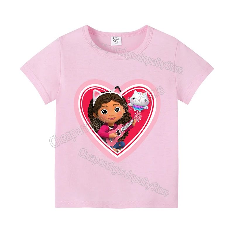 Gabbys-ropa de casa de muñecas para niño y niña, camiseta de combinación de bebé, camisetas Kawaii, ropa informal para niño, Top Harajuku, regalo