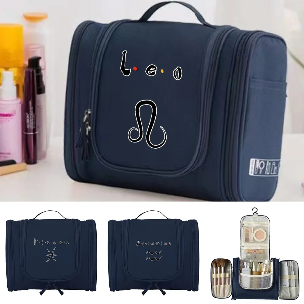 

Women's Cosmetic Bag Make Up Organizer Functional Hanging Cosmetic Bags Travel Large Capacity Handbag Constellation Series 2024