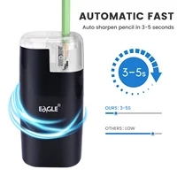 EAGLE Electric Pencil Sharpener for Artists Kids Adults Colored Pencils Battery-Operated, Portable, Manual/Electric Compatible 2