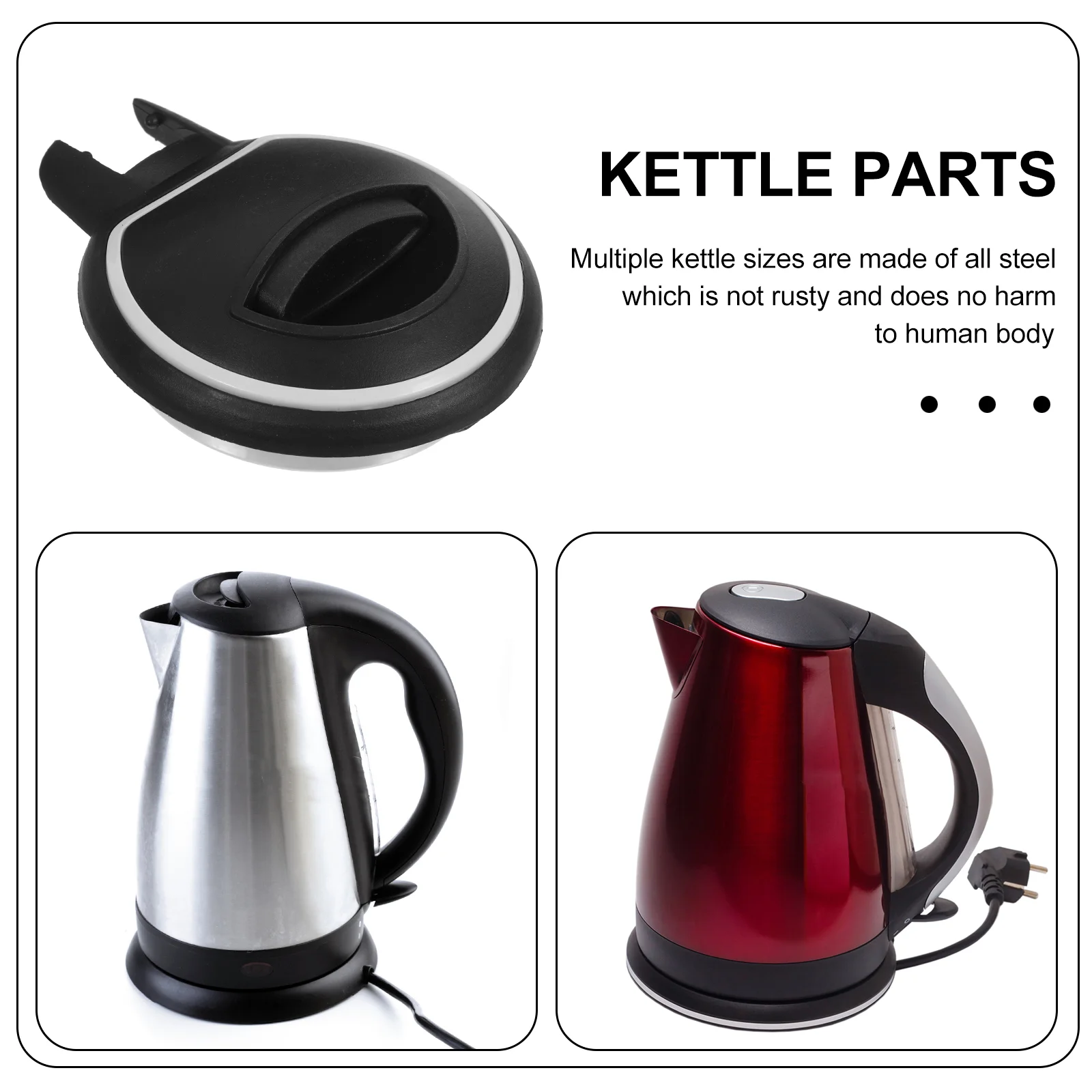Electric Kettle Lid Cover Teakettle Replacement Plastic Heating Water Teapot Boil