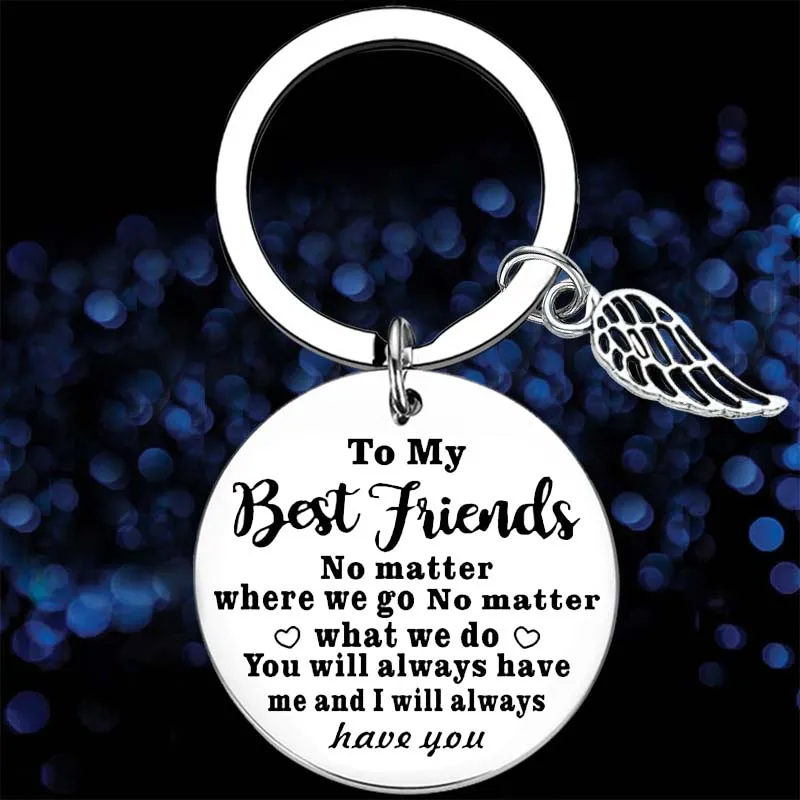 

Cute Friendship Gifts Keychain Women Friends Key Chain Pendant Bestfriend Teen Girl Soul Sister Besties Gifts