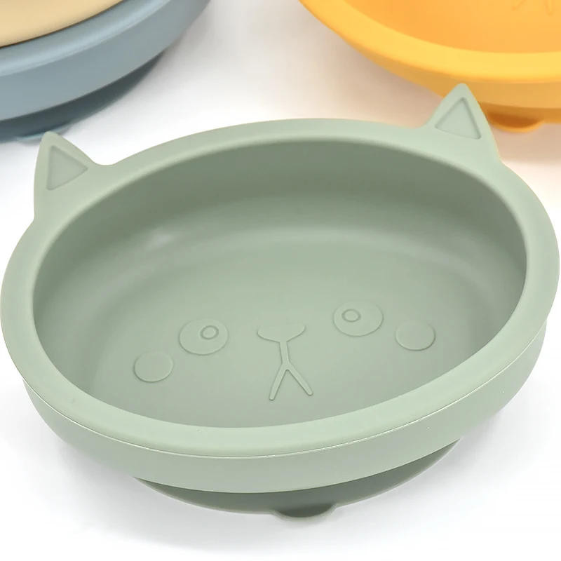 Baby Silicone Feeding Plate Silicone Sucker Bowl for Kids Waterproof Suction Bowl BPA Free Children's Dishes Kitchenware 5