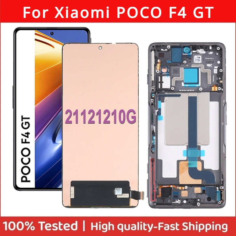 

6.67" amoled For Xiaomi POCO F4 GT F4GT 21121210G LCD Display Touch Screen Replacement Digitizer Assembly