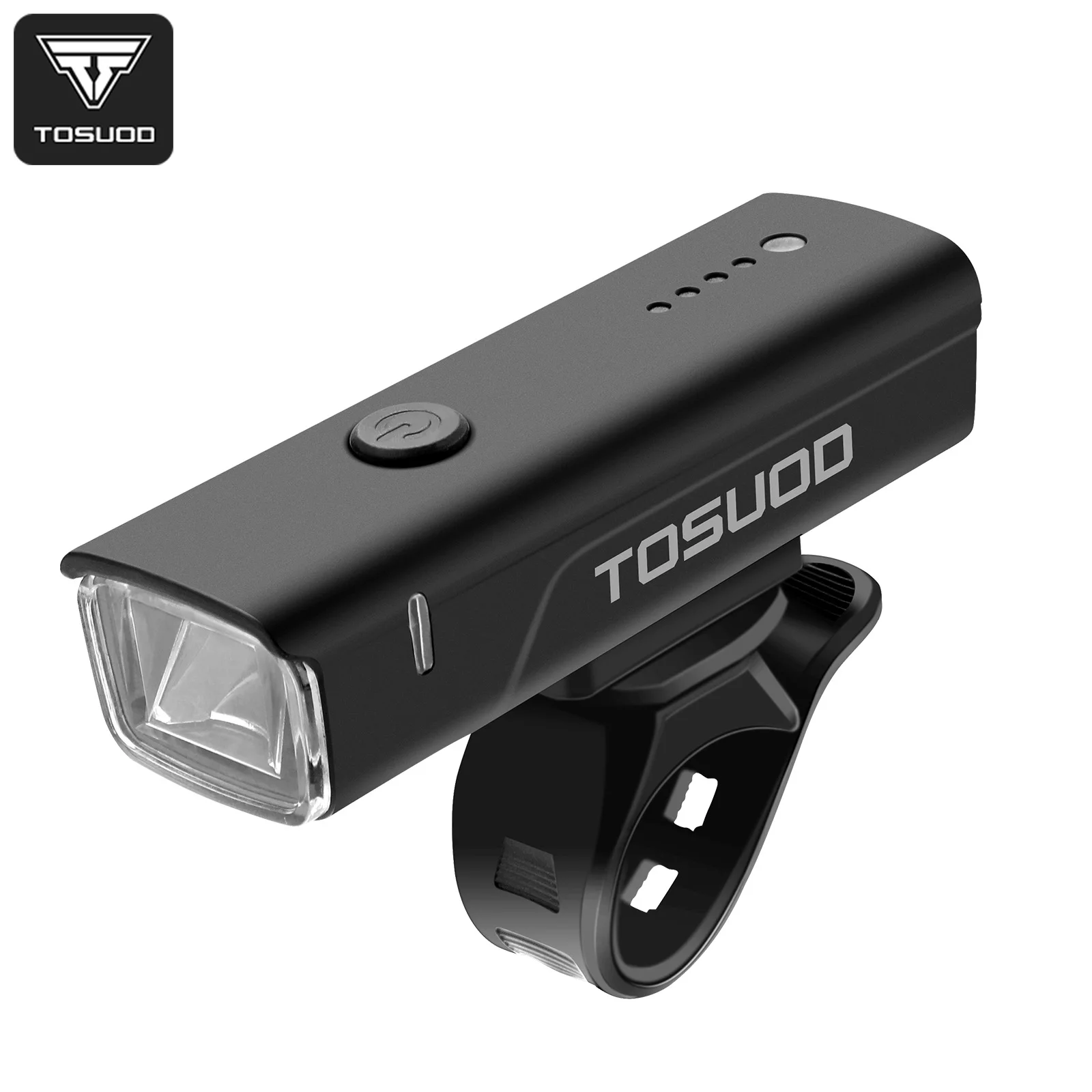 TOSUOD 자전거 라이트 휴대용 USB 충전 사이클링 전면 라이트 스마트 방수 라이트 MTB 로드 바이크용 퀵 릴리스 손전등