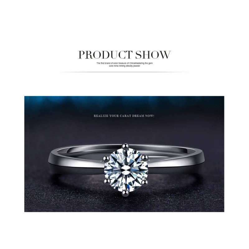 Silver Ring Woman Lady Girls Wedding Rings Round Cubic Zircon 925 Sterling Silver Fashion Jewelry Gift