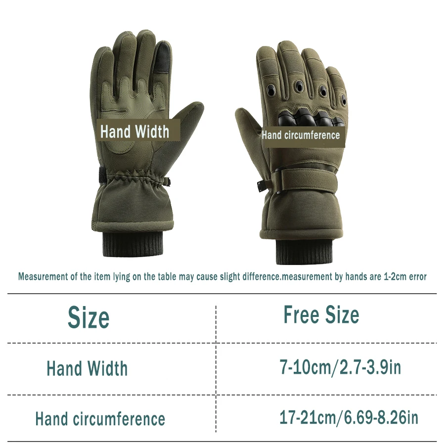 1Pair ColdProof Winter Gloves,Motorcycle Touchscreen Outdoor Hunting Protection Mountaineering Skiing Full Finger Gloves 4