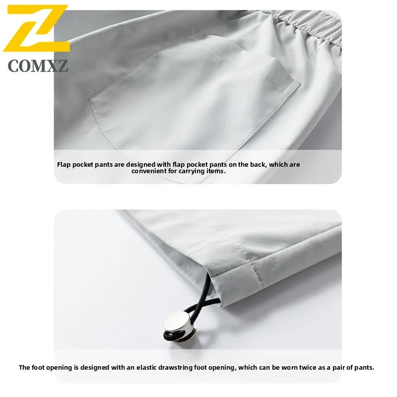 ​Men Softshell Sports Pants Spring Summer Waterproof American Style Outdoor Camping Fishing Windproof Quick-Dry Casual Trousers