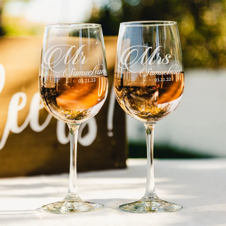 Personalized Stemless Wine Glass - Custom Monogram Initial Engraved, Bridal Shower & Birthday Gift - View #11