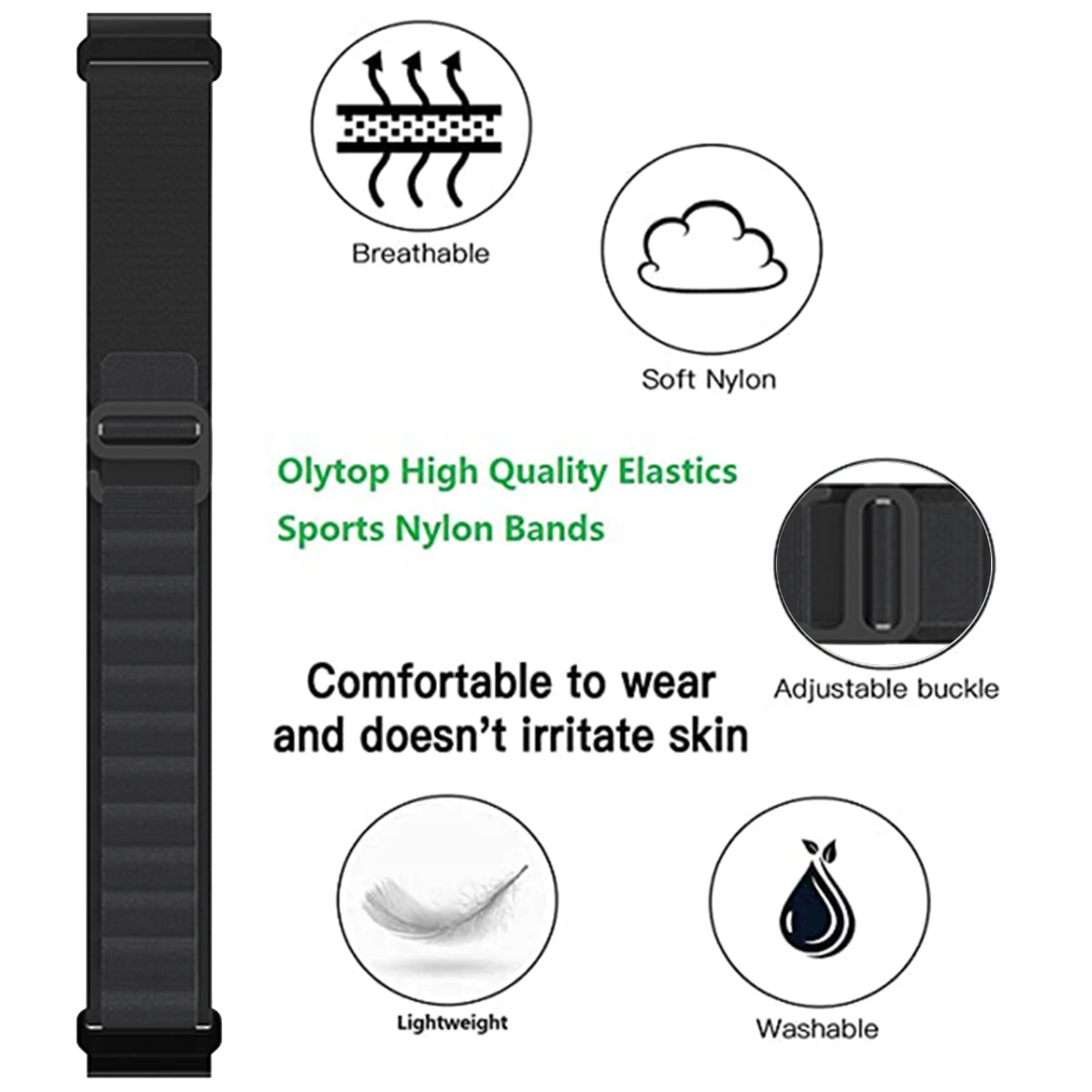 Garmin Alphine 22 26mm Nylon Quick Release Strap Wristband For Fenix5/5Plus/6/6Pro/7/Instinct/955 Watch Band Fenix5X 6X Bracelet