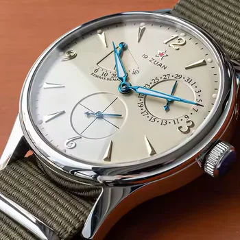 Orologio da uomo Calenda Seagull1963 Pilot, set 40mm, movimento meccanico automatico ST1780, vetro zaffiro, stile retrò, resistente all'acqua