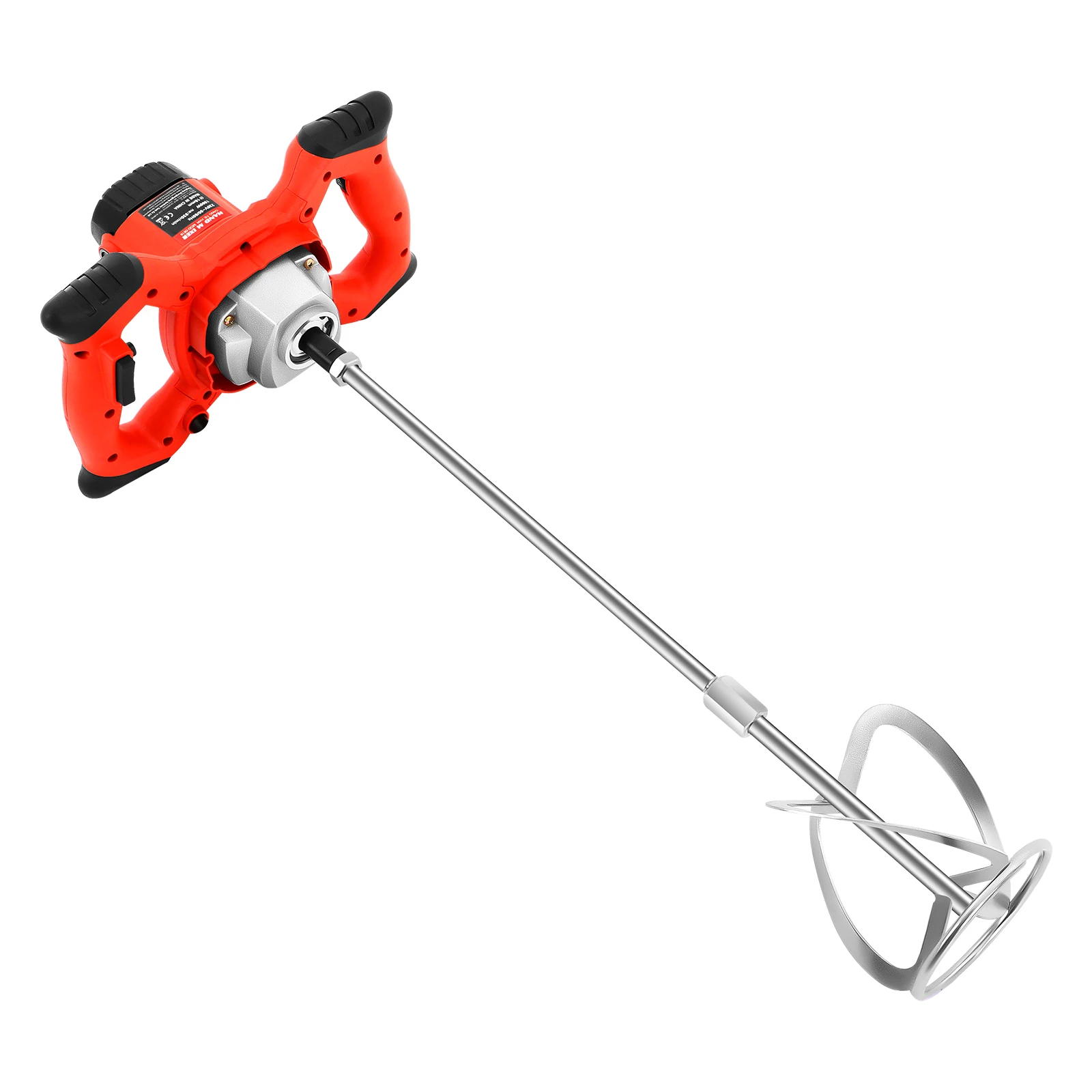 1500 W 220 V Mörtelmischer, 6-Gang-Einstellung 330–930 U/min, Betonrührer, Betonmischer, Mischmaschine zum Mischen von Zement, Farbe – Detail 6