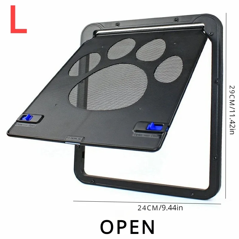 דלת חיצונית לחיות מחמד כלבים וחתולים, שער חלון לבית, כניסה חופשית, אופנה יפה, גינה חדשה, מסך נעילה בטוח, התקנה קלה, שער כלבים