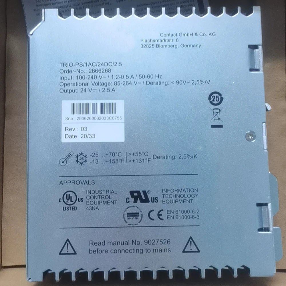 High Quality 2866268 TRIO-PS/1AC/24DC/2.5 TRIO POWER 24VDC/2.5A For Phoenix Switching Power Supply Fast Ship 6 High Quality 2866268 TRIO-PS/1AC/24DC/2.5 TRIO POWER 24VDC/2.5A For Phoenix Switching Power Supply Fast Ship - Image 4