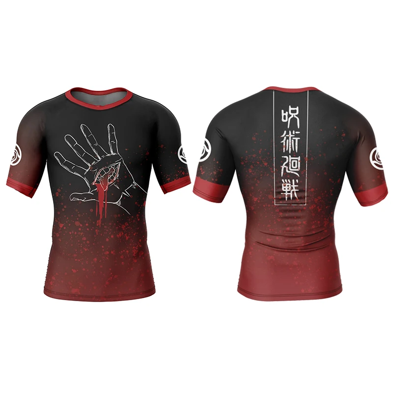 T-Shirt For Men Gym Graphic T Shirts Anime Jujutsu Kaisen 3D Print Compression Fitness Undershirt Tee Oversized Men Clothing Top