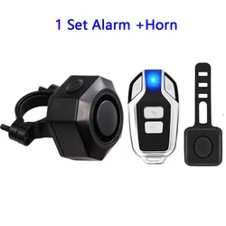 Wireless USB Rechargeable Anti - Theft Bike Alarm with Remote Control (Set - Horn - B)