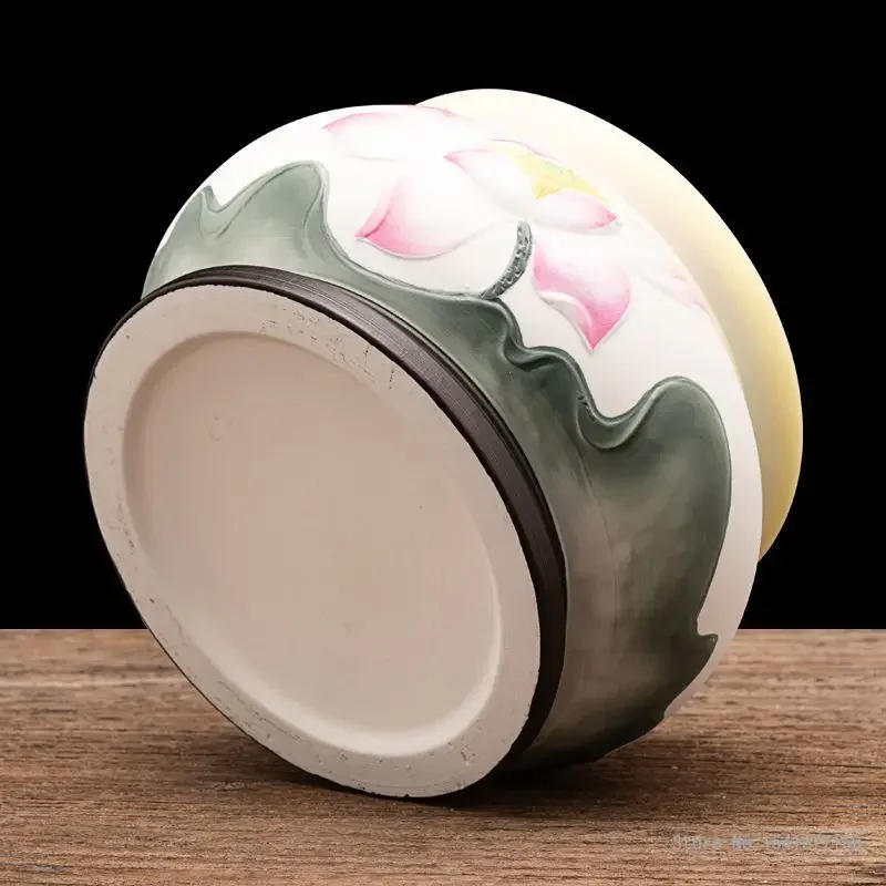 Creative Ceramic Incense Burners, Household Buddhist Utensils, Lotus Pattern Incense Burners, Buddhist Supplies, 1Pc