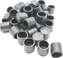 12-Pack Round Black PVC Rubber Chair and Table Leg Protectors, 12mm-63mm - Dia.35mm