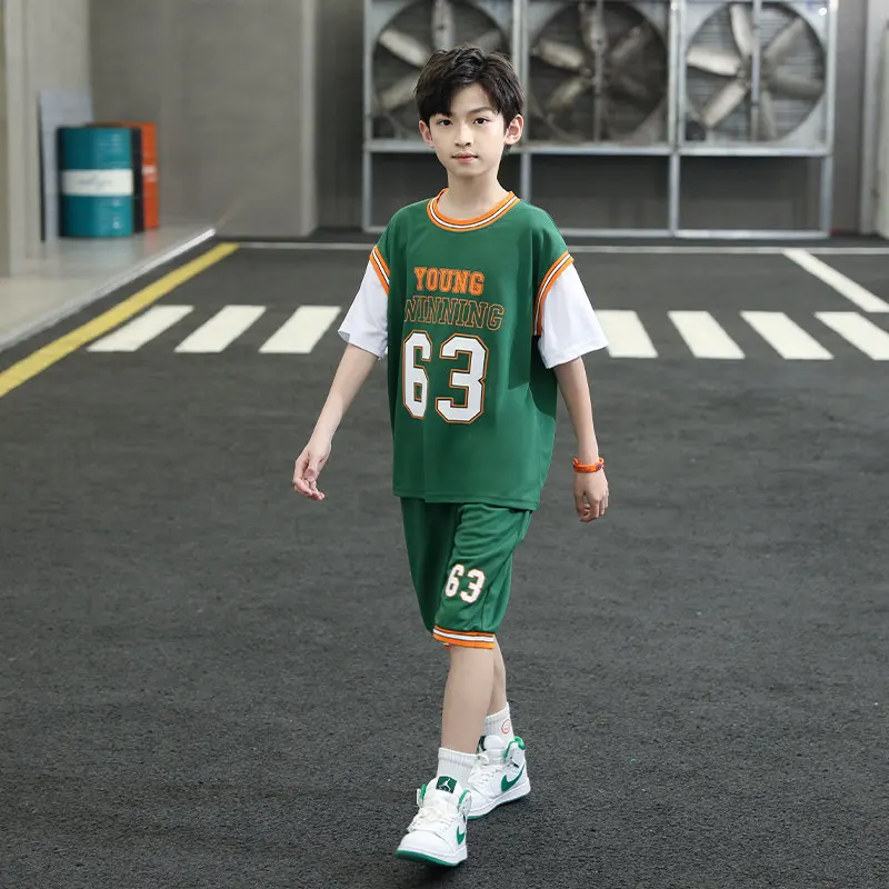 5pcs Custom New Boys Basketball Uniform Outdoor Sportswear Boys Youth  Basketball Vest Short Suit Summer Childrens Clothing Set - AliExpress