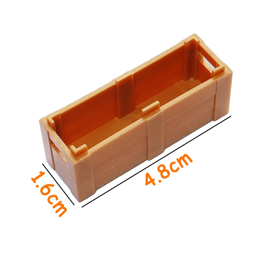 WW2 Army Self Defense Long Wooden Box Military Weapon Box 2x6 Building Blocks Accessories Pack Battlefield Bunkers hot military ww2 technical soviet army t 34 medium tank weapons vehicles self defense war building blocks model bricks toys gift