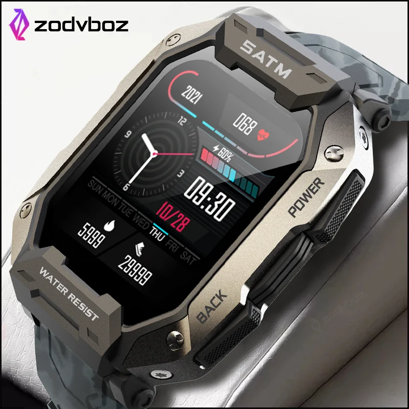 ZODVBOZ 2022 New Smartwatch 5ATM Waterproof Sport Fitness Tracker Outdoor Smart Watch Men For Swimming Watches For Xiaomi Huawei