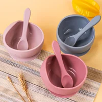2PC Silicone Sucker Bowl Feeding Tableware for Infant and Young Training Learning To Eat Bowls and Baby Supplementary Food Bowls 1