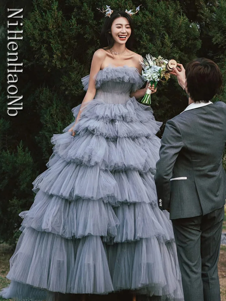 

2023 New Ball Gown Wedding Dresses Classic Sexy Strapless Robe Mariage Femme Robe De Mariee Custom Made