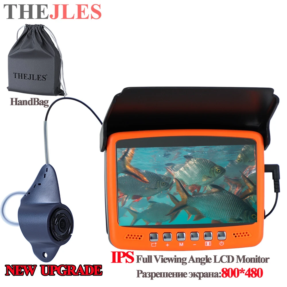 THEJLES HD 1000 Line Ice Fishing Underwater Camera 4.3 Inch IPS Screen ...